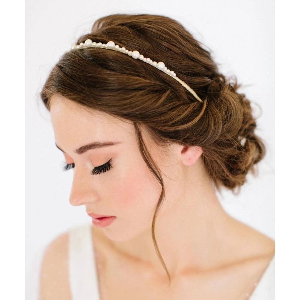 Untamed Petals "Allison" Pearl Headpiece